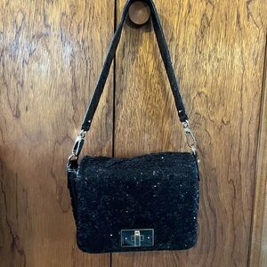 Kate Spade Black Sequin Shoulder Bag